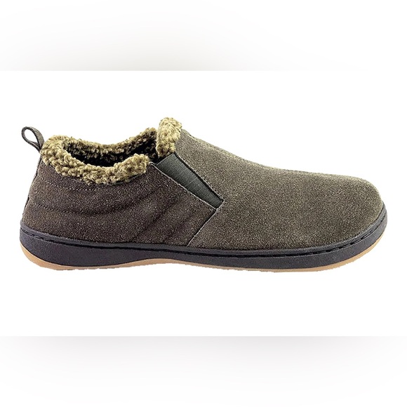 Men's Tempur-Pedic Warrick Charcoal Suede Outer/Faux Fur Lined Slipper 1… - Picture 1 of 10
